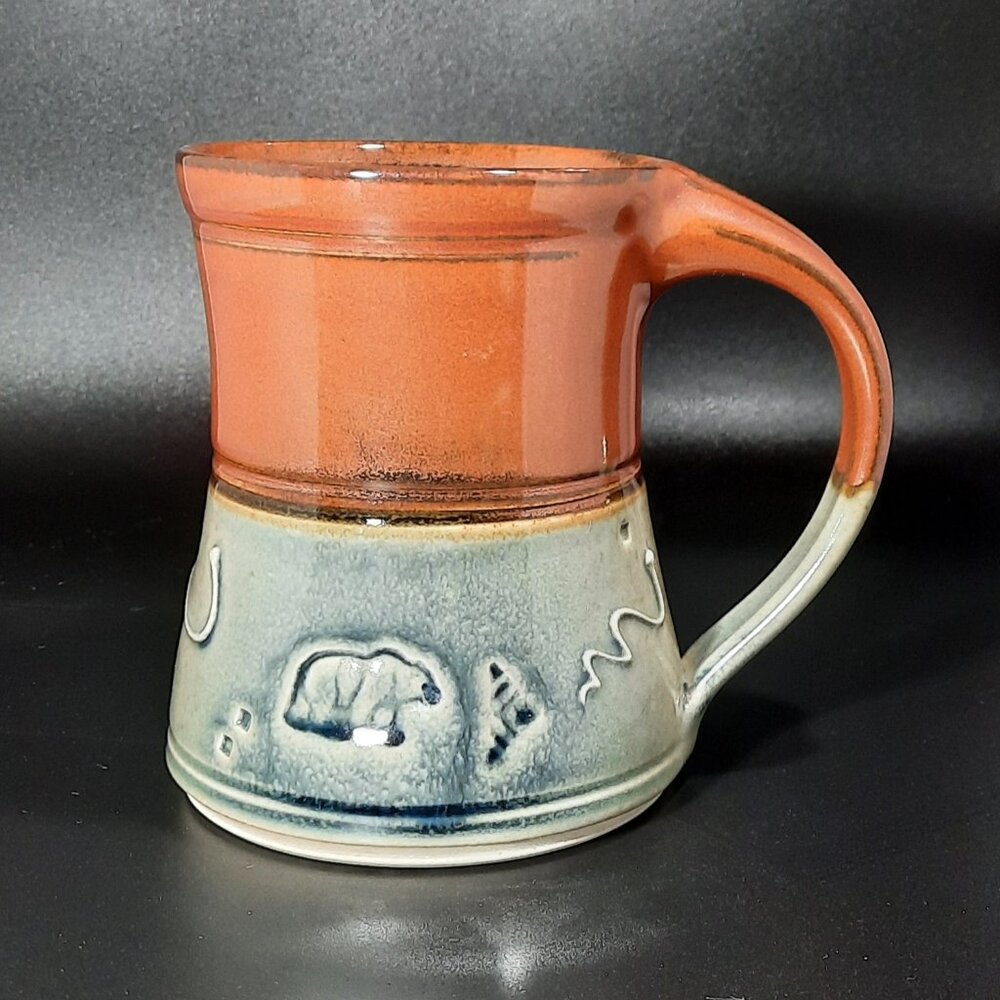 Studio Pottery Handmade Signed Mug Animal Fetish Decoration